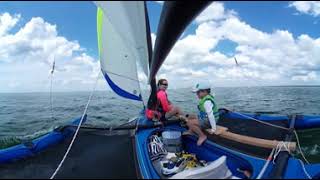 360° Going Fast on Windrider 17 Sailboat [upl. by Rudman]