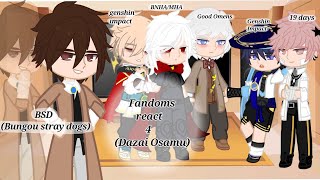 Fandoms react to Dazai  part 4 Bungou stray dogsBSD  gacha club  read desc [upl. by Chilton]