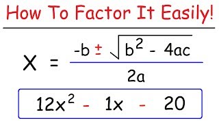 How To Factor Any Quadratic Equation Using The Quadratic Formula [upl. by Aivul]