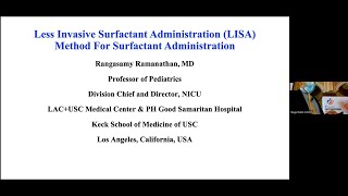 Dr Rangasamy Ramanathan  Less invasive surfactant administration method for surfactant administ [upl. by Leunam]