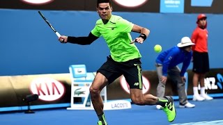 Milos Raonic vs Feliciano Lopez Highlights HD Australian Open 2015 [upl. by Atilal]