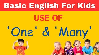 Use of One and Many  English Grammar Knowledge For Kids  LKG UKG English [upl. by Aivilys]