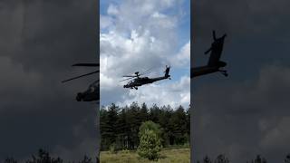 Training flight  RNLAF AH64E Apache helicopter [upl. by Ailemaj20]