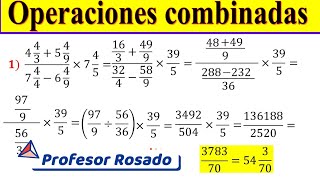 APRENDE A REALIZAR ESTAS FRACCIONES COMPUESTAS  3 Ejercicios [upl. by Glynnis]