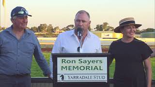 Kalgoorlie Cup Day 2024 Race 9 Ron Sayers Memorial Sprint 1100mtrs Presentation [upl. by Swehttam516]