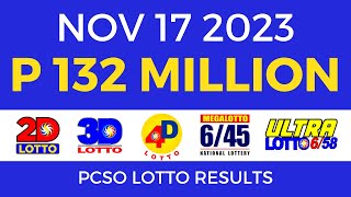 Lotto Result November 17 2023 9pm Complete Details [upl. by Hurless456]