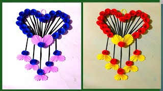 Easy and quick paper wall hanging ideasA4 sheet wall decorcolour paper se phool kaise banate hain [upl. by Elsie33]