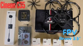 Merakit drone freestyle cinewhoop FPV 35quot Axisflying cineon35 bagus rapih DJI O3 angkat gopro full [upl. by Tri160]