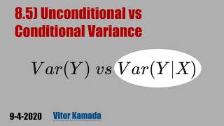 85 Unconditional vs Conditional Variance [upl. by Eigriv957]