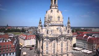 Dresden  Frauenkirche und Goldener Reiter aus der Luft HD  OktokopterDJIZenmuse [upl. by Schmitz564]