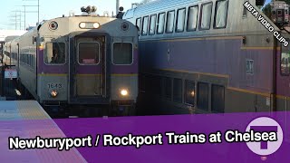 MBTA NewburyportRockport Line trains at Chelsea [upl. by Rizas]