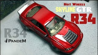 Custom hot wheels nissan skyline gtr r34 pandem [upl. by Elleda806]