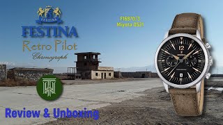 Festina quotRetro Pilotquot 50m Chronograph Watch  Review amp Unboxing 16807  Miyota OS21 [upl. by Wise]