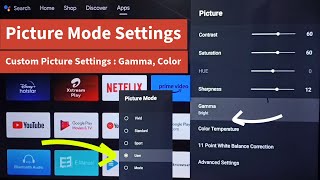 OnePlus Android TV Picture Mode Settings  Custom Brightness  Backlight  Gamma  Color Temperature [upl. by Phelia]