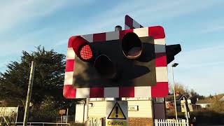 Crediton Station Level Crossing in Devon 15012024 [upl. by Alyssa]