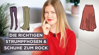 Die RICHTIGEN Strumpfhosen amp Schuhe zum RockKleid [upl. by Minny903]