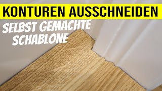 Schablone für Konturen selber machen  Heizungsrohre Ecken und Kanten ausschneiden [upl. by Erasme]