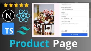 Ecommerce Product Page  NextJS React Typescript Tailwind CSS ShadCN [upl. by Thomasa]