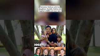 Sylvester Stallone with his daughters Scarlett Sistine and Sophia in 2002 and years later [upl. by Nahallac751]