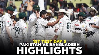 Full Highlights  Pakistan vs Bangladesh  1st Test Day 3 2024  PCB  M8A1K [upl. by Sellers911]