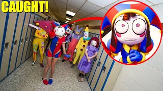 I CAUGHT ALL DIGITAL CIRCUS CHARACTERS AT SCHOOL IN REAL LIFE POMNI JAX CAINE RAGATHA KAUFMO [upl. by Silevi600]