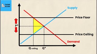 Price Ceiling and Price Floor  Think Econ [upl. by Ysdnyl]