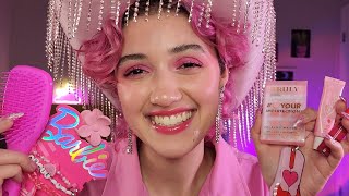 ASMR Friend Gets You Ready for the Barbie Movie 🎀 fast and aggressive personal attention grwm [upl. by Reni269]