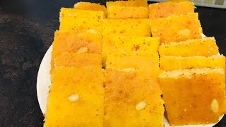 Basbousa Recipe  Semolina cake  soft Rava cake Recipe [upl. by Llertnauq]