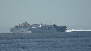 Ferries Crossing Strait of Gibraltar AVE MAR DOS amp VOLCAN DE TAMASITE [upl. by Eirrok228]