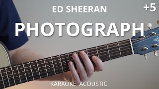 Photograph  Ed Sheeran Karaoke Acoustic Guitar Female Key [upl. by Michell752]