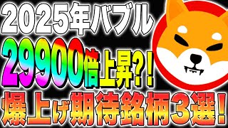 【仮想通貨おすすめ】2025年バブル！29900倍上昇？！爆上げ期待銘柄3選！【仮想通貨最新情報】【shibaコイン】【シバリウム】【今後】【買い方】 [upl. by Olenolin450]