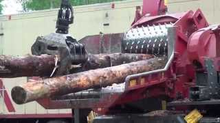 550 HP Wood Shredder at work [upl. by Dray]