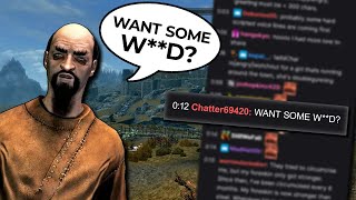 Skyrim but Twitch Chat Voices All NPCs Custom Mod [upl. by Lhary]