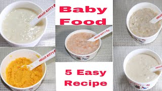 Baby Food 5 Easy Healthy Baby Food Recipes  7 months to 2 years old baby [upl. by Celestyna]