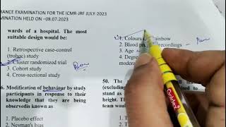 DHRICMR JRF previous year Biostatistics question of general aptitude 2023 nta icmr net pyq [upl. by Drarej]