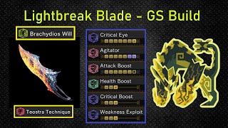 Greatsword Lightbreak Blade Build  Agitator Secret amp Masters Touch  MHW Iceborne [upl. by Ssidnak690]