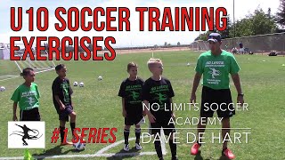 Soccer Skills Training Dribbling and Moves Exercise 1  U10 Players [upl. by Terencio]