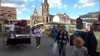 Weissenburg Elsass Frankreich Wissemburg Alsace France Markt 9  2012 Clip 15 [upl. by Lait]