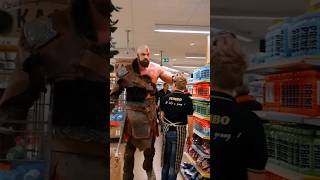 WHEN I SEE KRATOS WHILE GROCERY SHOPPING 🛒 godofwar starwars kratos godofwar3 anime cosplay [upl. by Lada]