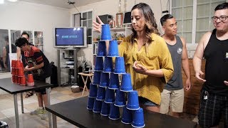 Stack Attack  Epic Team Cup Stacking Minute to Win It [upl. by Adley]