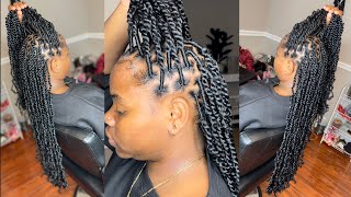 Long Passion Twists Tutorial With Base Wrapped [upl. by Ahkihs]