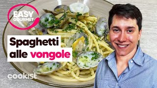 Spaghetti alle vongole la ricetta velocissima di Michele per farli cremosi come al ristorante [upl. by Sapers]