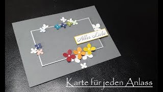 Grußkarte  Karte für jeden Anlass  Stampin Up  Tutorial [upl. by Narik747]