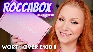 ROCCABOX JULY 2020 BEAUTY SUBSCRIPTION UNBOXING  WORTH OVER £100 [upl. by Andri]