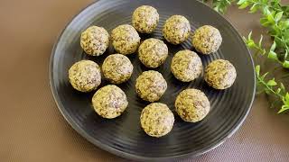 Healthy Nutritious Calcium amp Omega 3 Rich laddu  Winter Special Recipe  Jaggery Sweet Recipe [upl. by Eed]