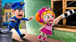 Police Officer Chase Thief 👮🏻🚨  Knock Knock Who’s There 👀   More Safety Tips amp Kid Songs [upl. by Olemrac]