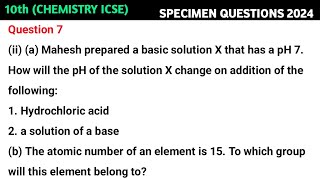 Mahesh prepared a basic solution X that has a pH 7 How will the pH of the solution X change on [upl. by Milli]