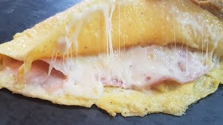 OMELETTE RIPIENE AL FORMAGGIO E PROSCIUTTO COTTO  FoodVlogger [upl. by Leahkim]