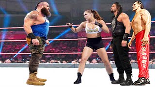 Braun Strowman vs Roman Reigns Ronda Rousey amp The Great Khali [upl. by Correy]