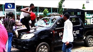 Shiites Destroy Police Vehicle Ground Activities At Federal Secretariat Abuja [upl. by Laleb]